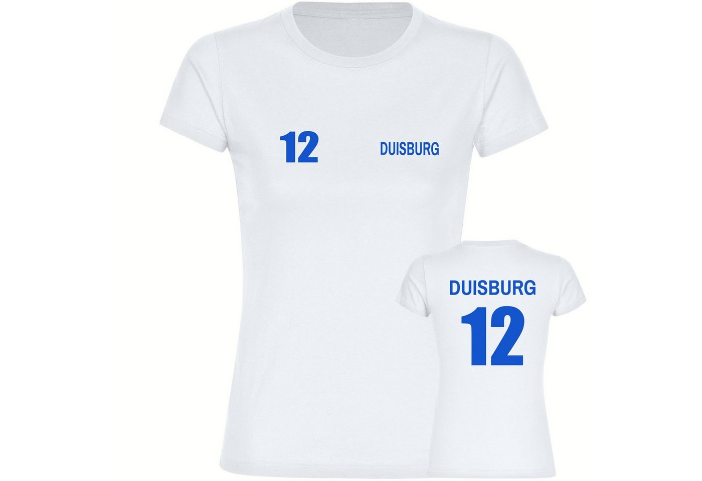 multifanshop T-Shirt Damen Duisburg - Trikot 12 - Frauen von multifanshop