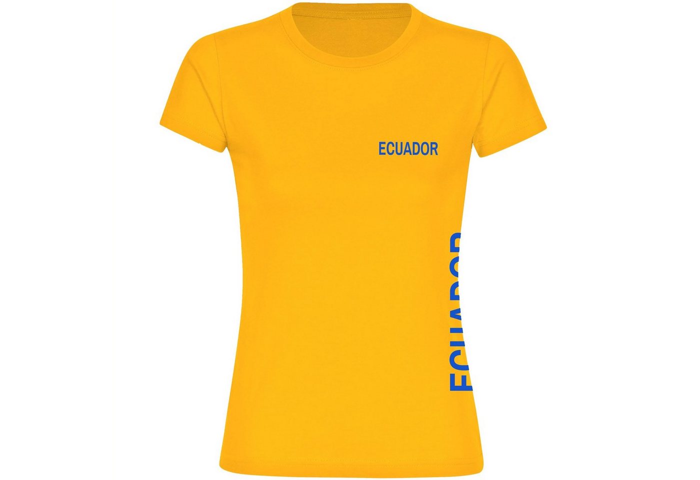 multifanshop T-Shirt Damen Ecuador - Brust & Seite - Frauen von multifanshop