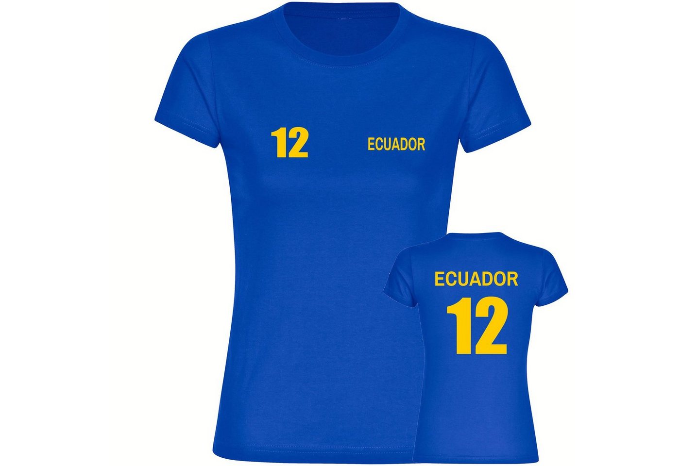 multifanshop T-Shirt Damen Ecuador - Trikot 12 - Frauen von multifanshop