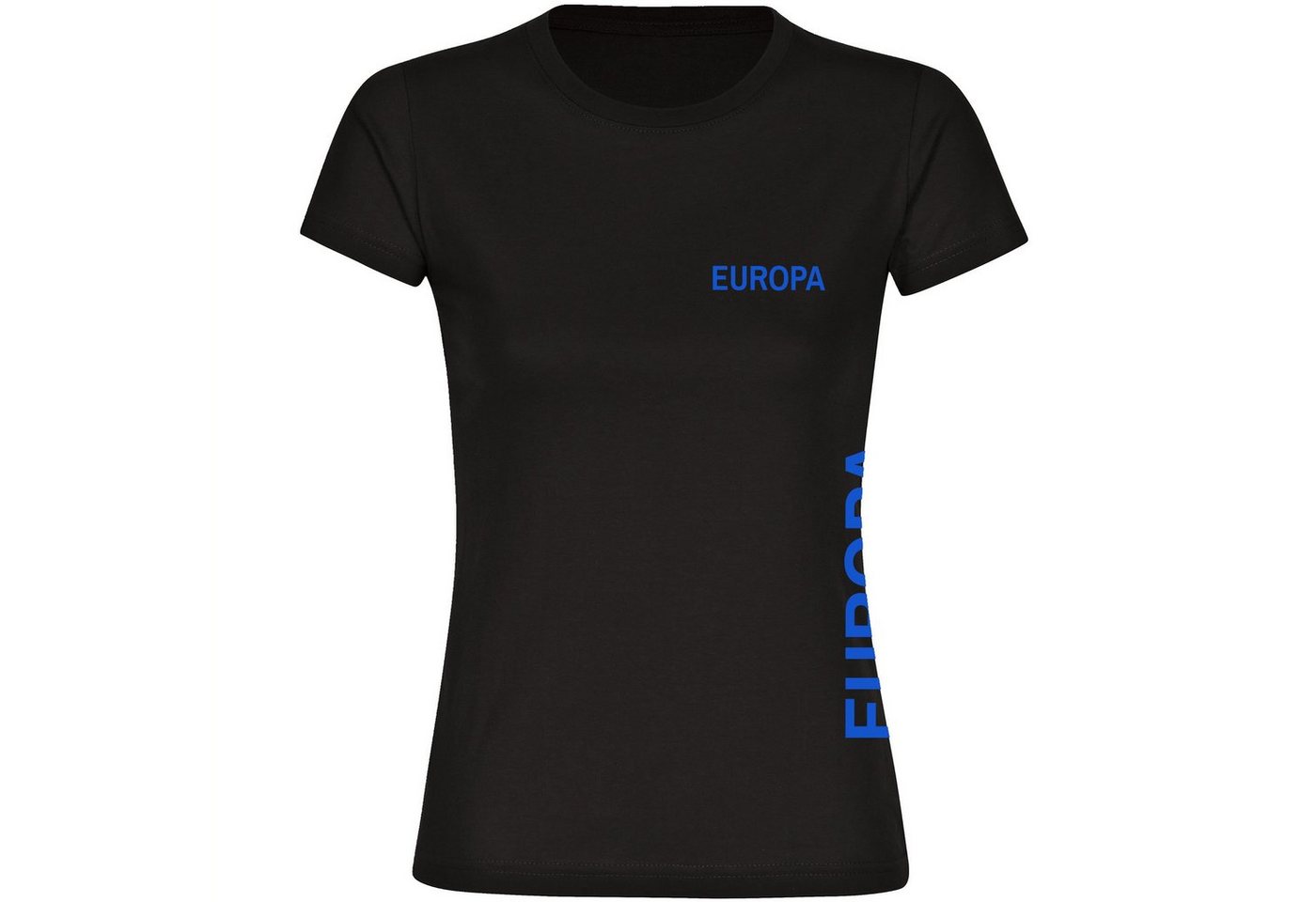 multifanshop T-Shirt Damen Europa - Brust & Seite - Frauen von multifanshop