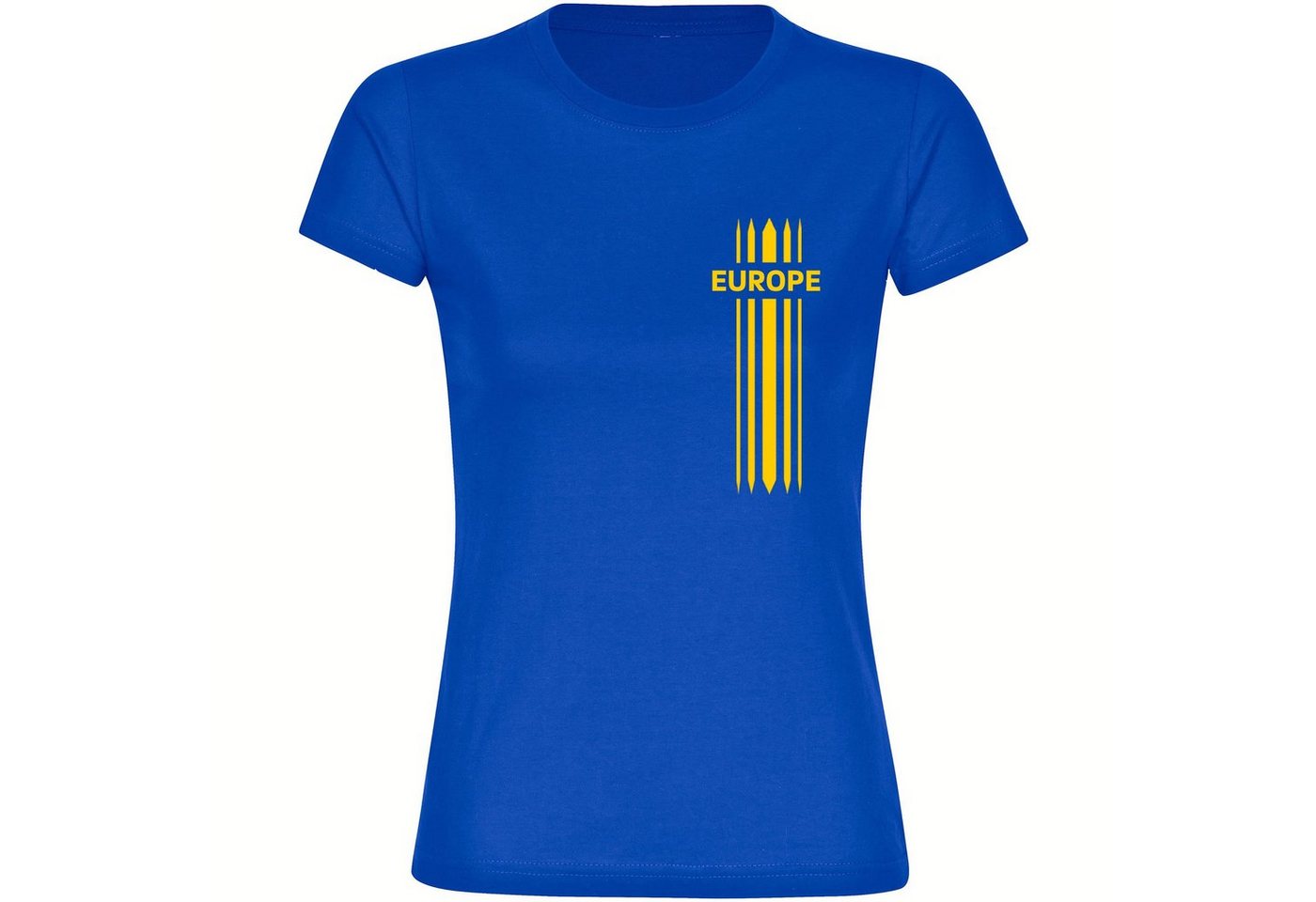 multifanshop T-Shirt Damen Europe - Streifen - Frauen von multifanshop