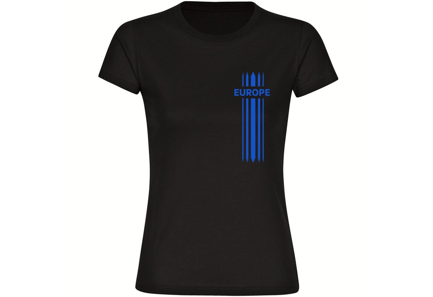 multifanshop T-Shirt Damen Europe - Streifen - Frauen von multifanshop