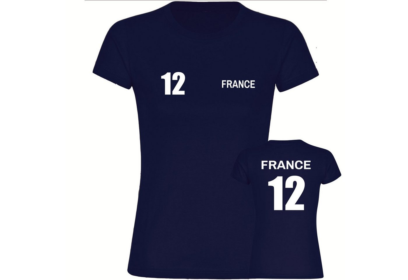 multifanshop T-Shirt Damen France - Trikot 12 - Frauen von multifanshop