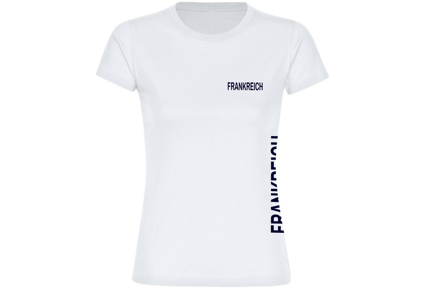 multifanshop T-Shirt Damen Frankreich - Brust & Seite - Frauen von multifanshop