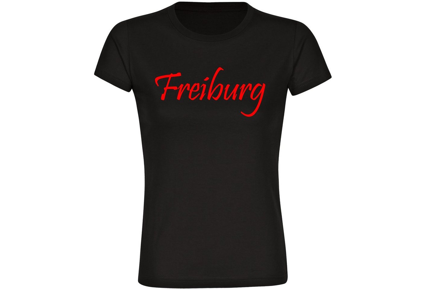 multifanshop T-Shirt Damen Freiburg - Schriftzug - Frauen von multifanshop