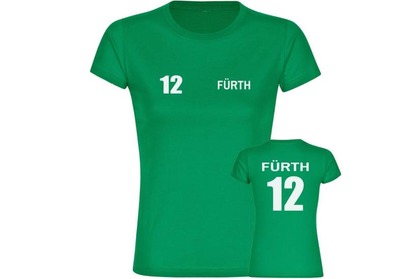 multifanshop T-Shirt Damen Fürth - Trikot Nummer 12 - Frauen von multifanshop