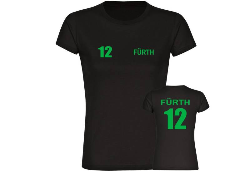 multifanshop T-Shirt Damen Fürth - Trikot Nummer 12 - Frauen von multifanshop