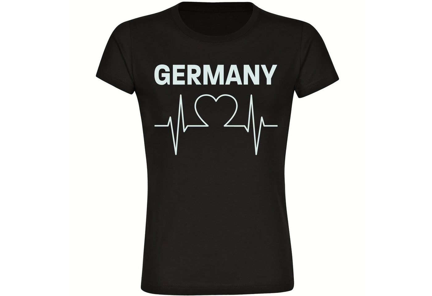 multifanshop T-Shirt Damen Germany - Herzschlag - Frauen von multifanshop