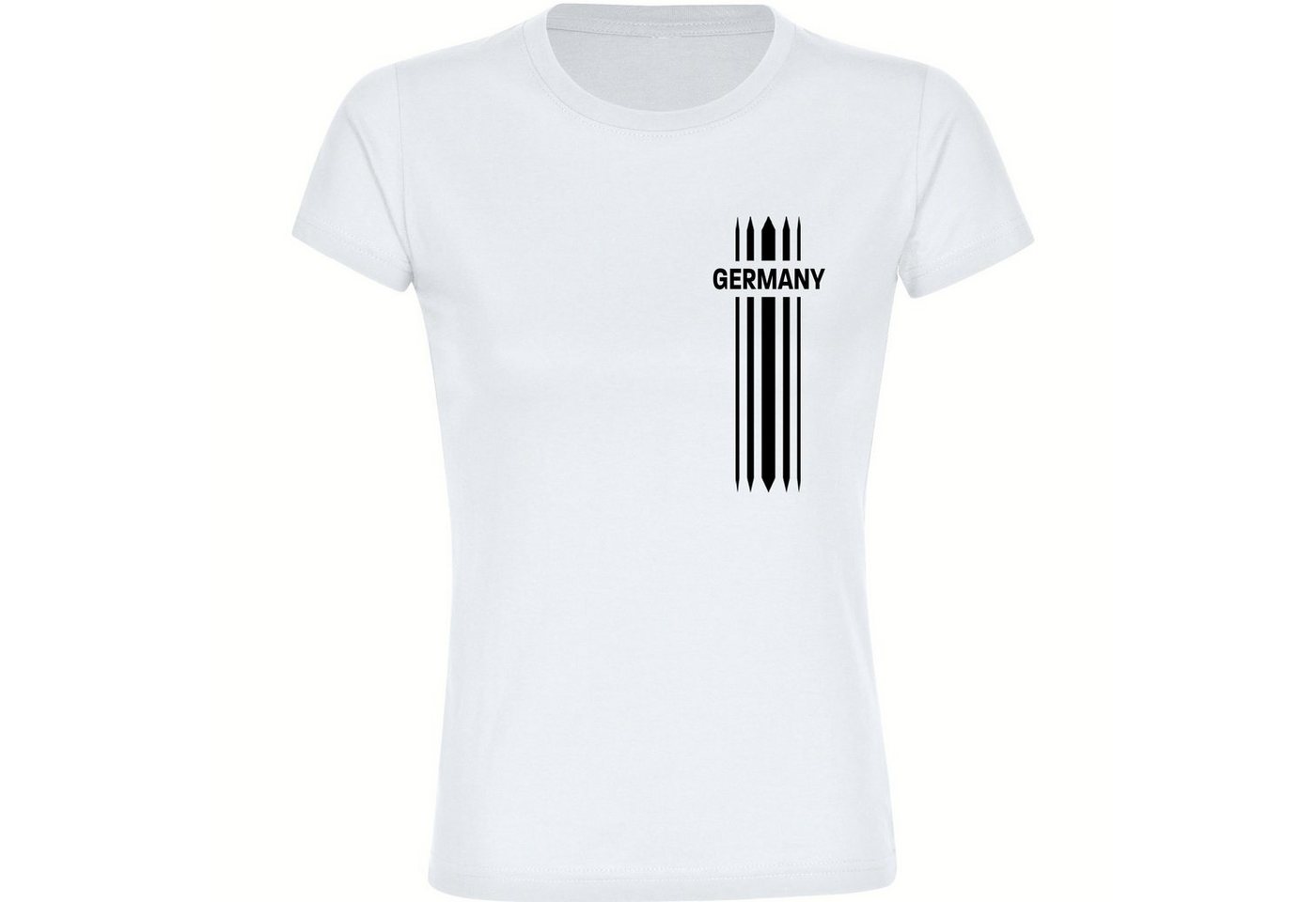 multifanshop T-Shirt Damen Germany - Streifen - Frauen von multifanshop