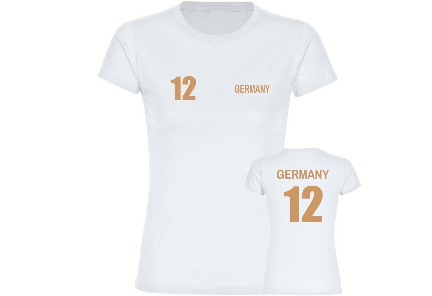 multifanshop T-Shirt Damen Germany - Trikot 12 - Frauen von multifanshop