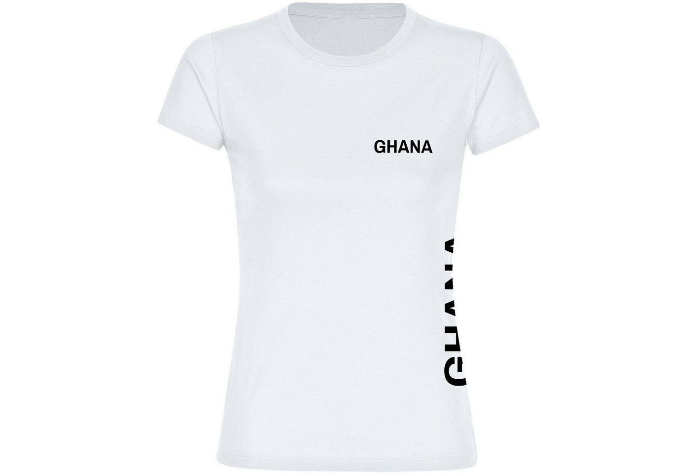 multifanshop T-Shirt Damen Ghana - Brust & Seite - Frauen von multifanshop