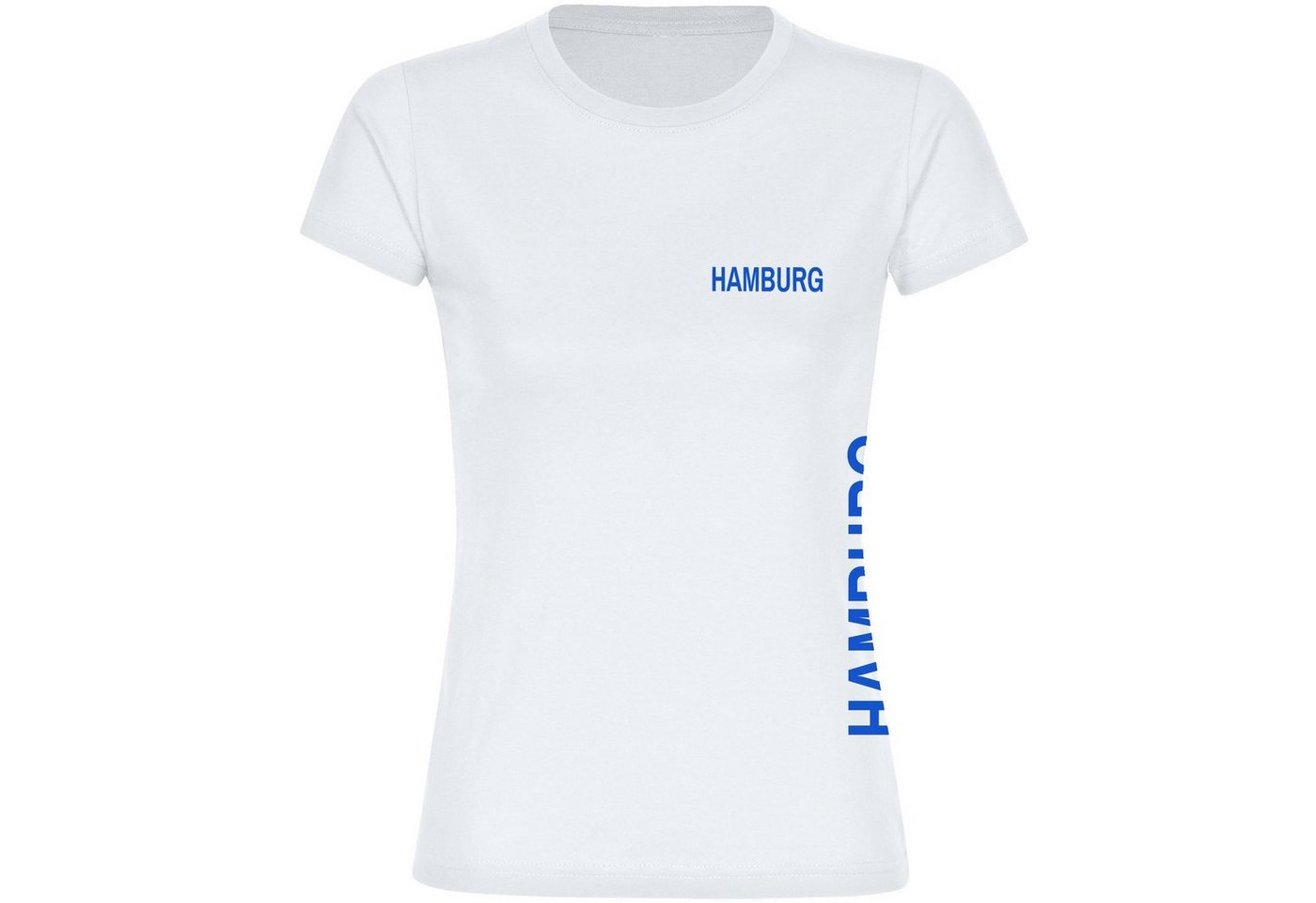 multifanshop T-Shirt Damen Hamburg - Brust & Seite - Frauen von multifanshop