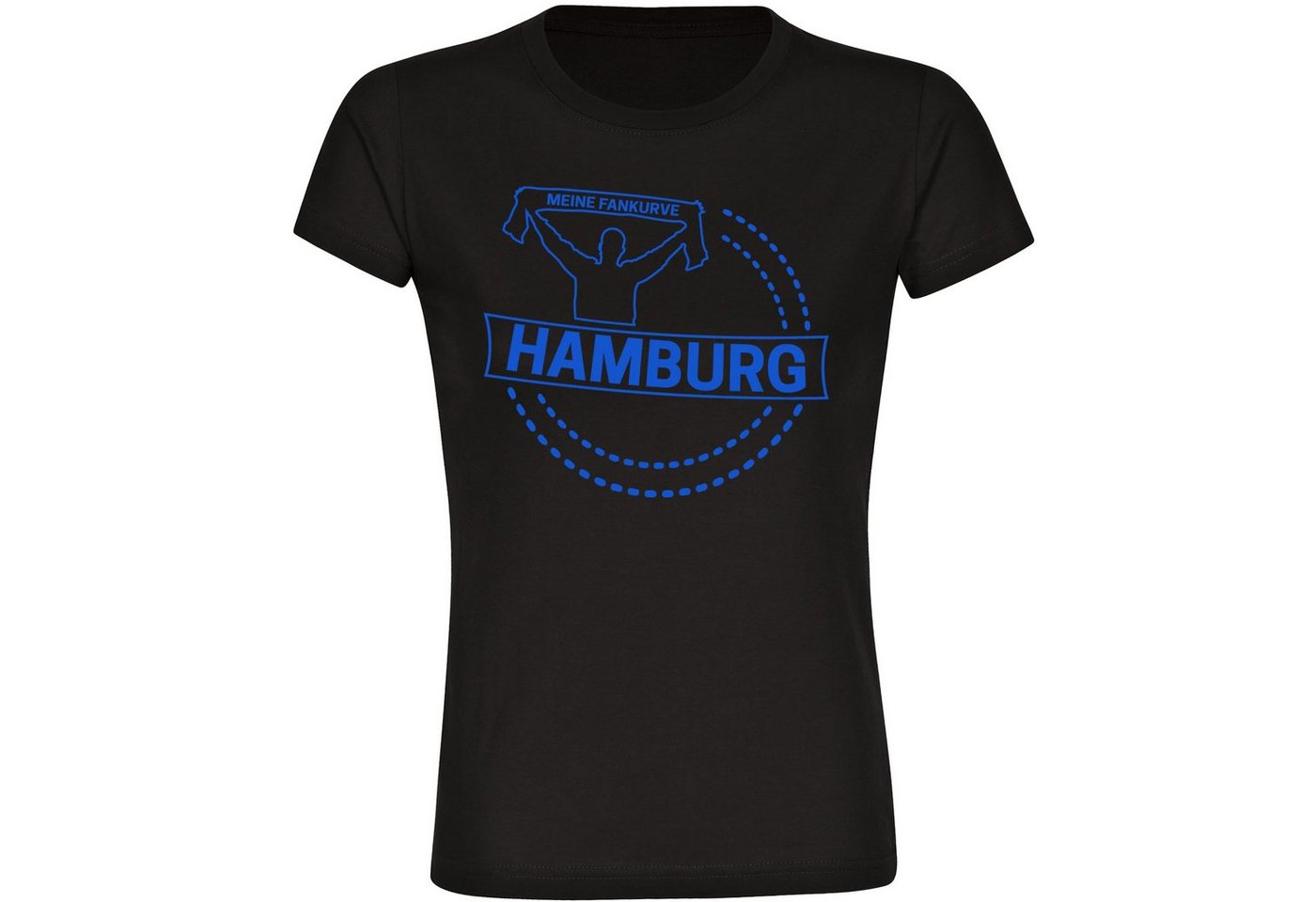 multifanshop T-Shirt Damen Hamburg - Meine Fankurve - Frauen von multifanshop