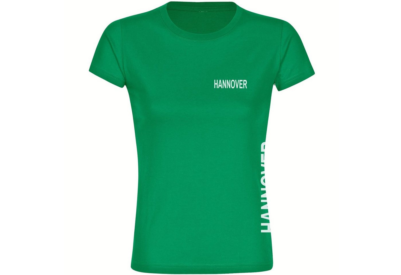 multifanshop T-Shirt Damen Hannover - Brust & Seite - Frauen von multifanshop