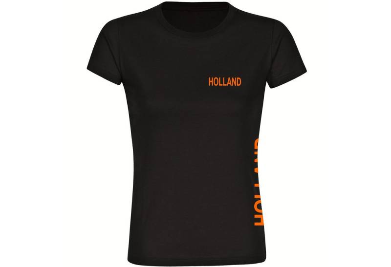 multifanshop T-Shirt Damen Holland - Brust & Seite - Frauen von multifanshop