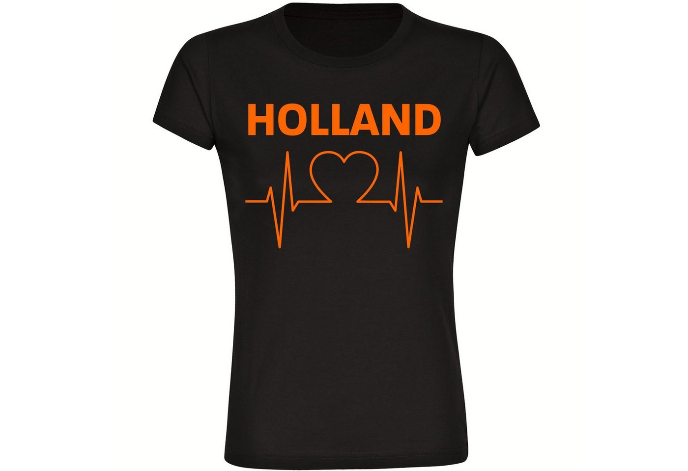 multifanshop T-Shirt Damen Holland - Herzschlag - Frauen von multifanshop