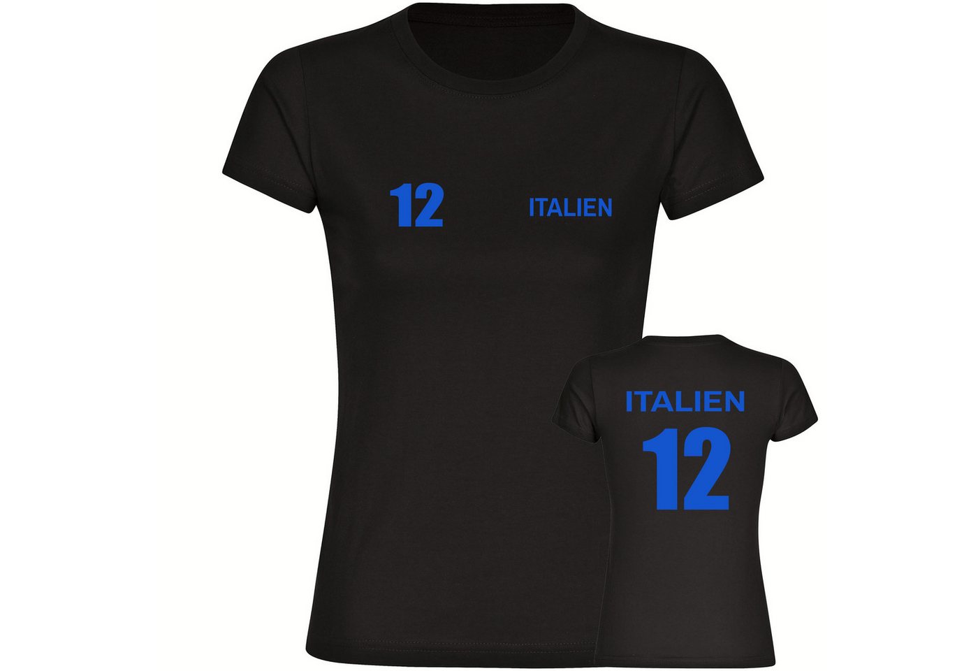multifanshop T-Shirt Damen Italien - Trikot Nummer 12 - Frauen von multifanshop