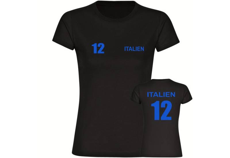 multifanshop T-Shirt Damen Italien - Trikot Nummer 12 - Frauen von multifanshop