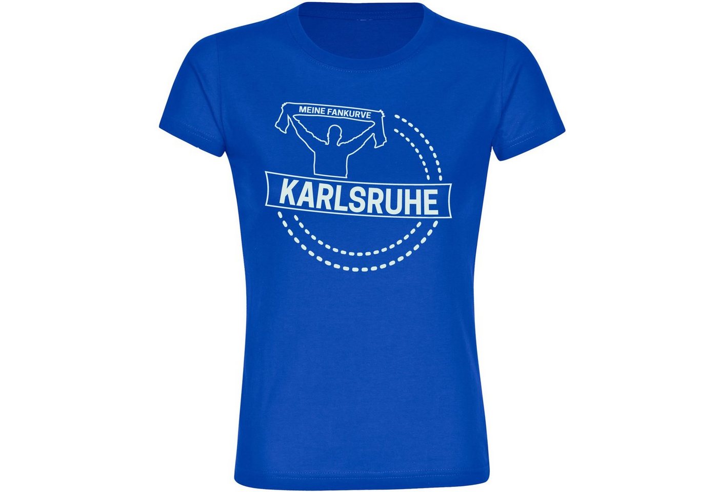 multifanshop T-Shirt Damen Karlsruhe - Meine Fankurve - Frauen von multifanshop