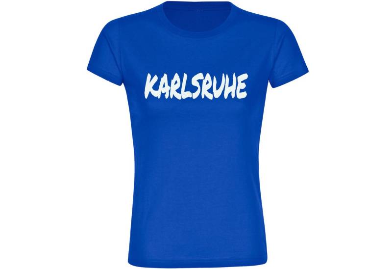 multifanshop T-Shirt Damen Karlsruhe - Textmarker - Frauen von multifanshop