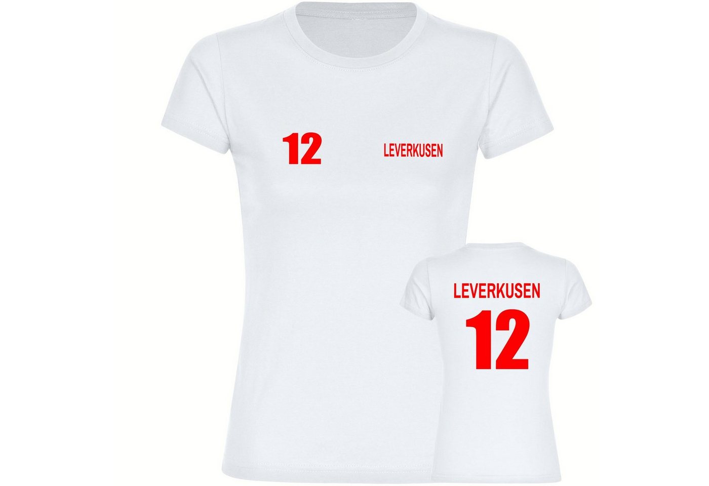 multifanshop T-Shirt Damen Leverkusen - Trikot 12 - Frauen von multifanshop