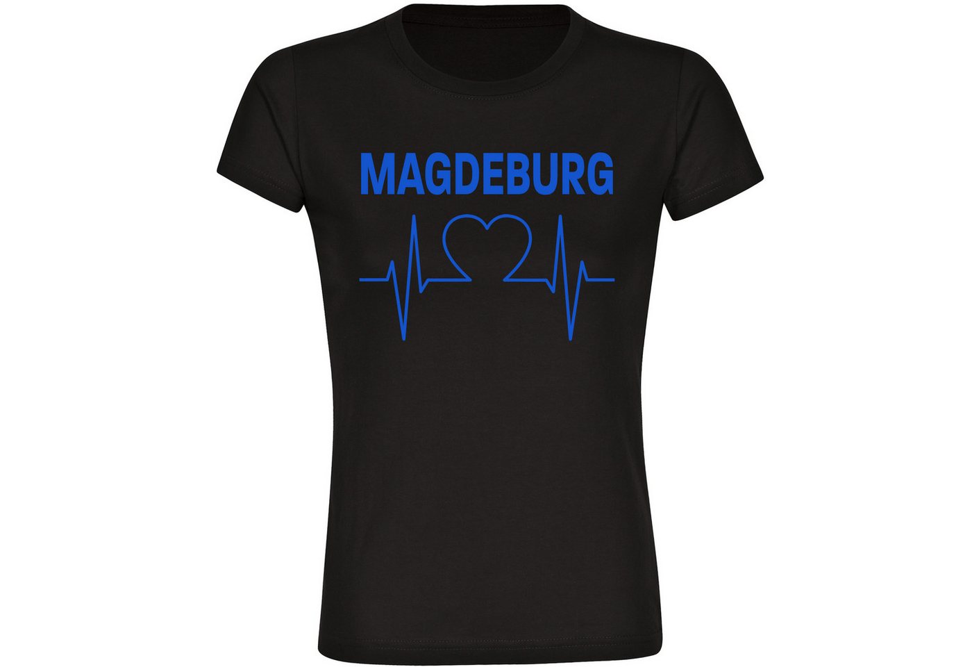 multifanshop T-Shirt Damen Magdeburg - Herzschlag - Frauen multifanshop T-Shirt Damen Magdeburg - Herzschlag - Frauen von multifanshop