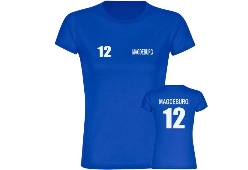 multifanshop T-Shirt Damen Magdeburg - Trikot Nummer 12 - Frauen von multifanshop