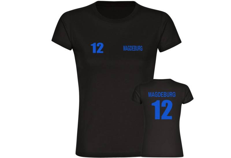 multifanshop T-Shirt Damen Magdeburg - Trikot Nummer 12 - Frauen von multifanshop