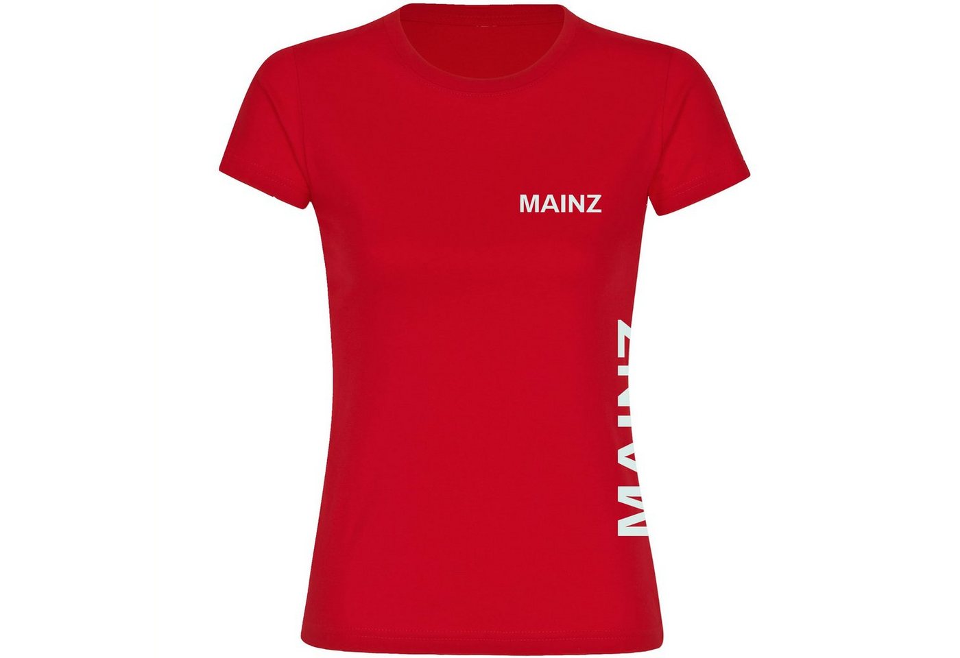 multifanshop T-Shirt Damen Mainz - Brust & Seite - Frauen von multifanshop