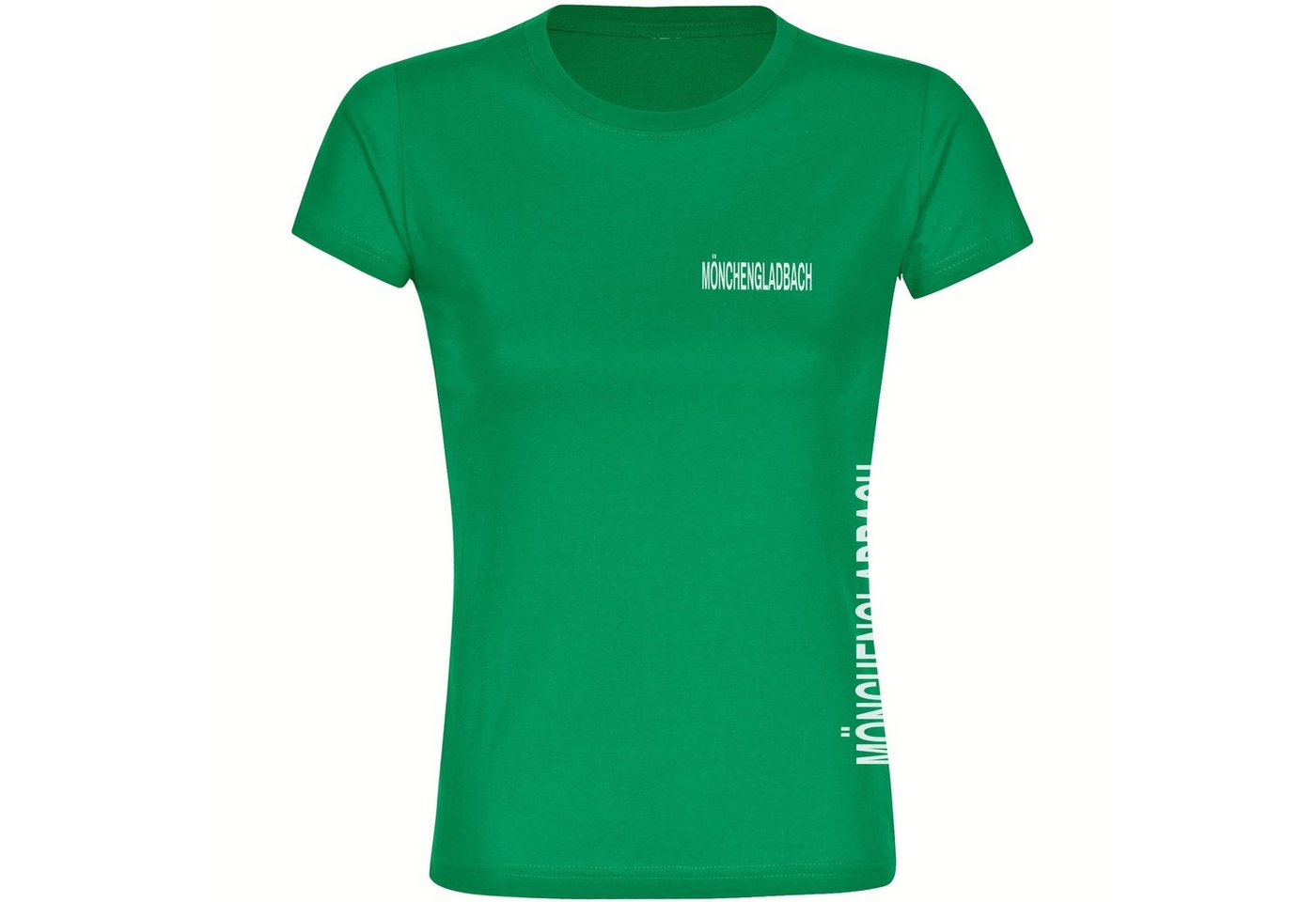 multifanshop T-Shirt Damen Mönchengladbach - Brust & Seite - Frauen von multifanshop