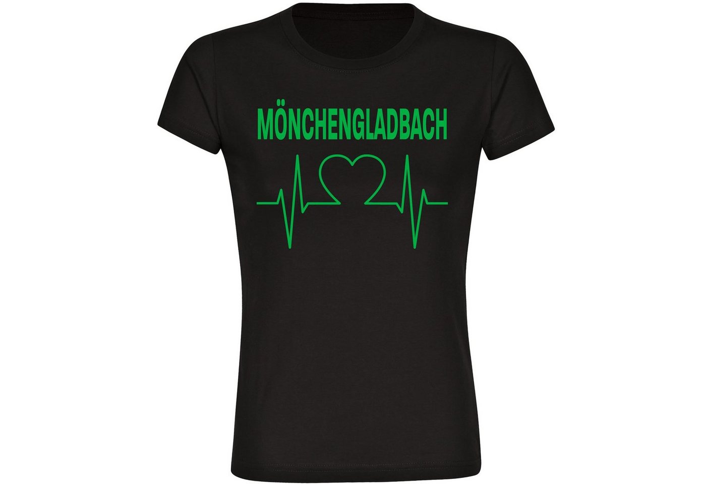 multifanshop T-Shirt Damen Mönchengladbach - Herzschlag - Frauen von multifanshop