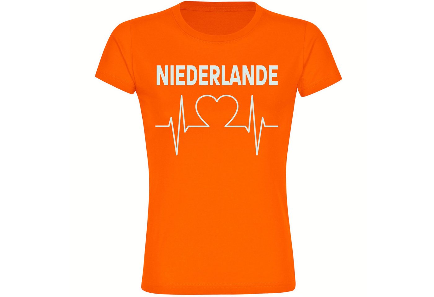 multifanshop T-Shirt Damen Niederlande - Herzschlag - Frauen von multifanshop