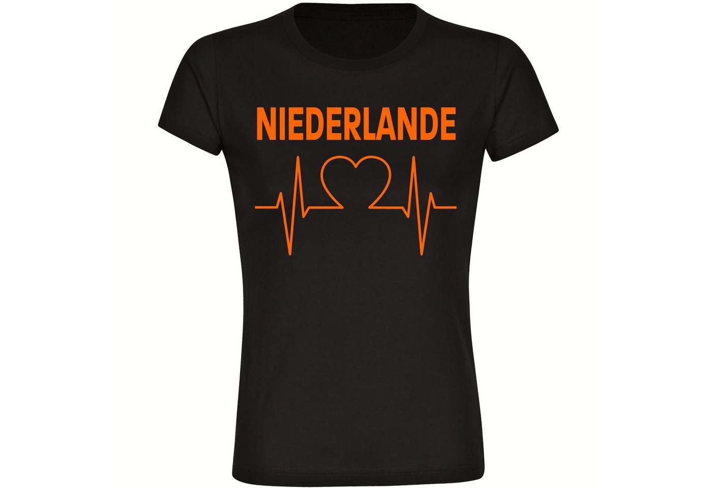 multifanshop T-Shirt Damen Niederlande - Herzschlag - Frauen von multifanshop