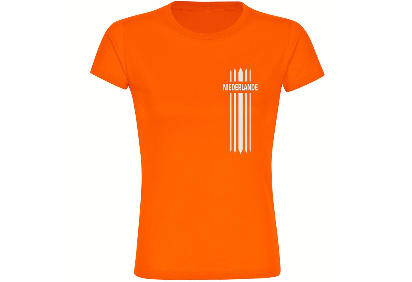 multifanshop T-Shirt Damen Niederlande - Streifen - Frauen von multifanshop