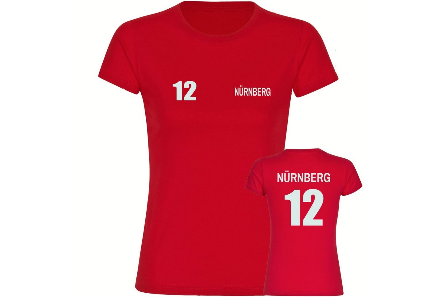 multifanshop T-Shirt Damen Nürnberg - Trikot 12 - Frauen von multifanshop