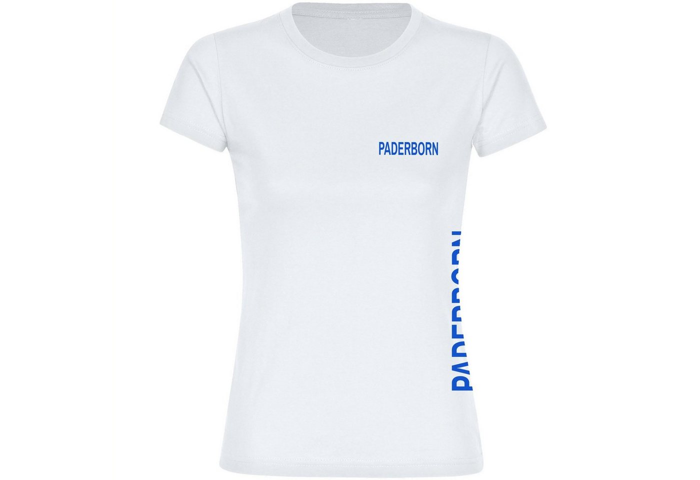 multifanshop T-Shirt Damen Paderborn - Brust & Seite - Frauen von multifanshop