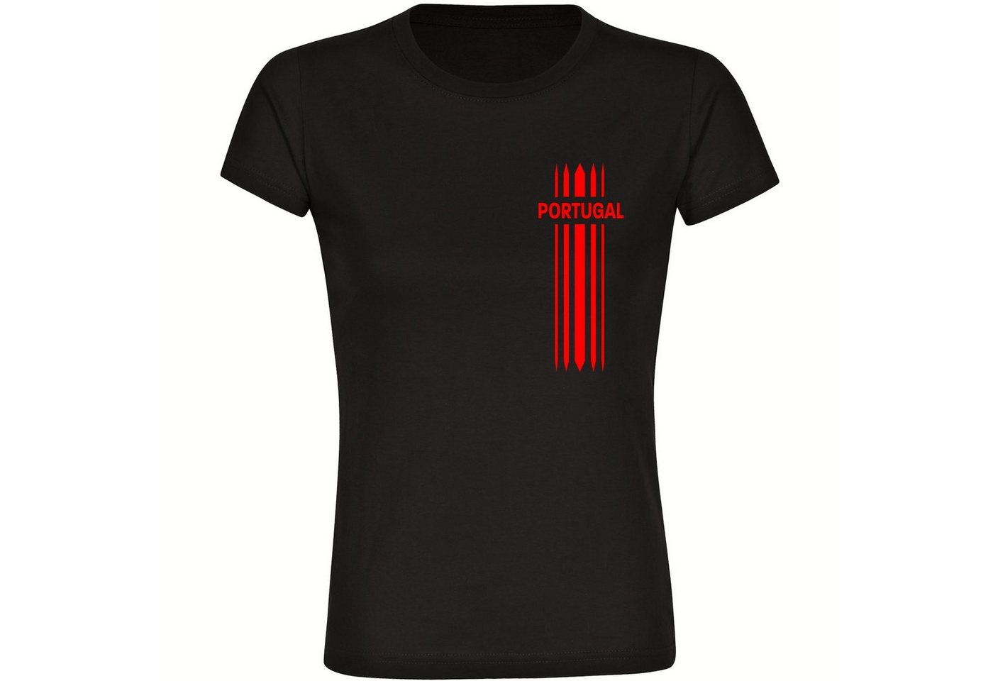 multifanshop T-Shirt Damen Portugal - Streifen - Frauen von multifanshop