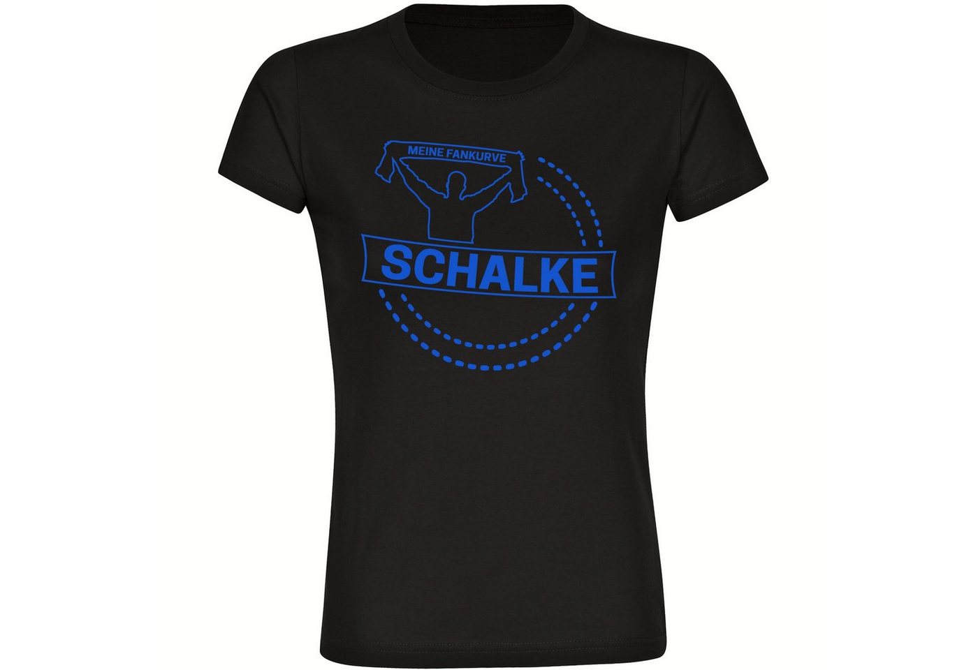 multifanshop T-Shirt Damen Schalke - Meine Fankurve - Frauen von multifanshop