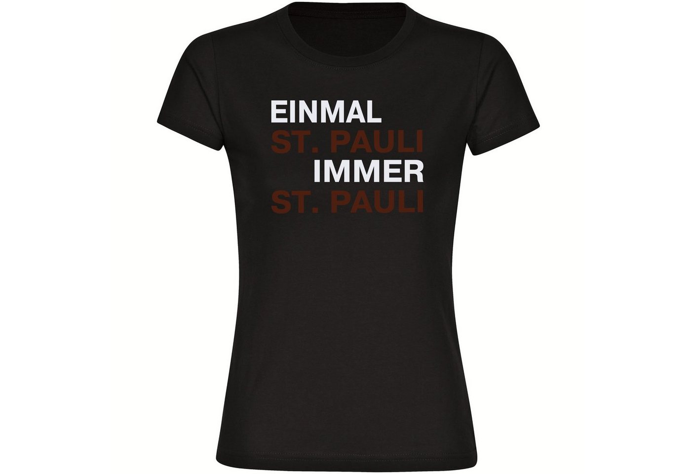 multifanshop T-Shirt Damen St. Pauli - Einmal Immer - Frauen von multifanshop