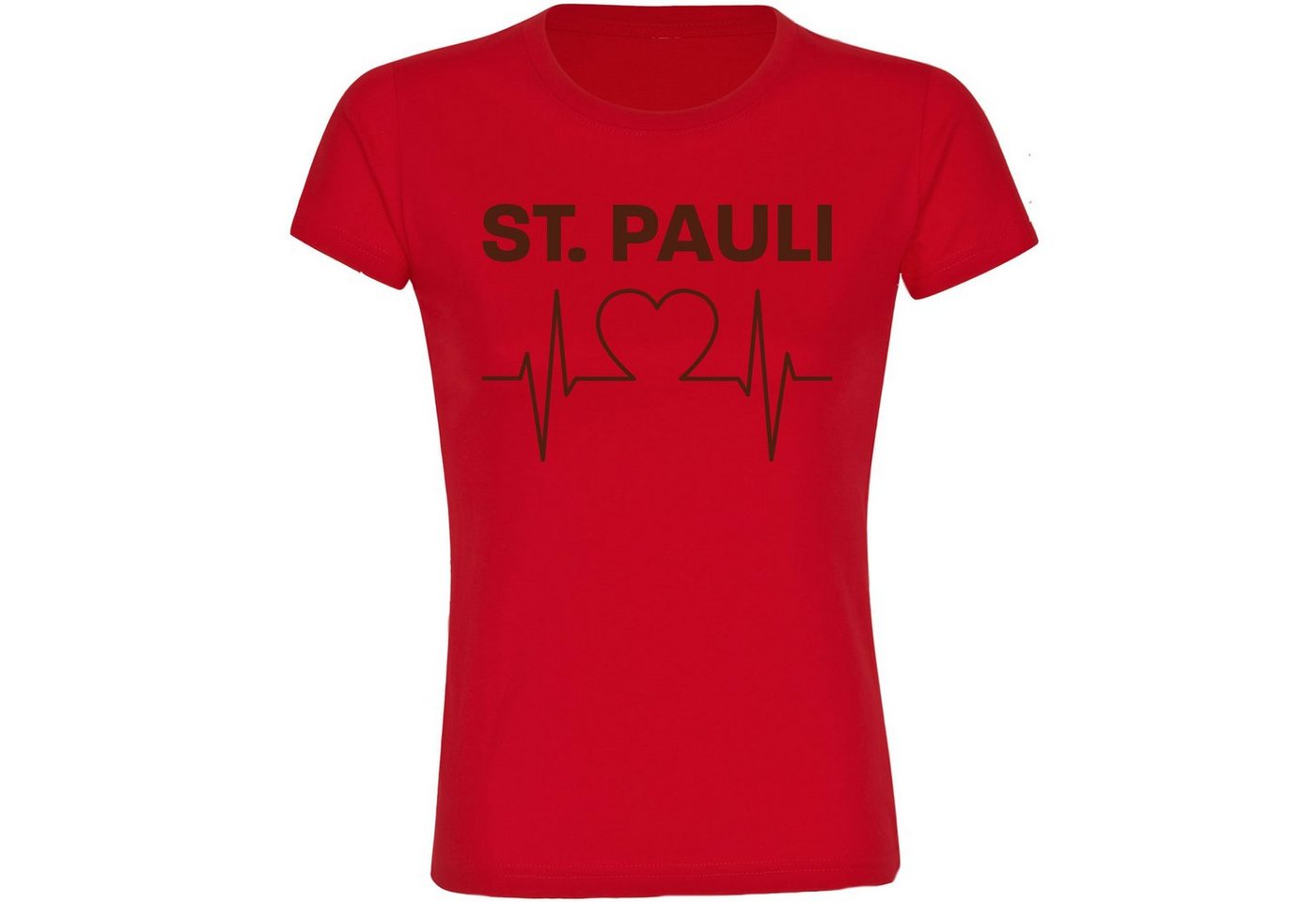 multifanshop T-Shirt Damen St. Pauli - Herzschlag - Frauen von multifanshop