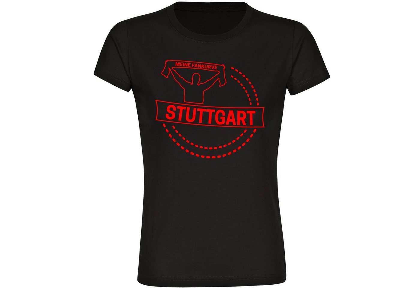 multifanshop T-Shirt Damen Stuttgart - Meine Fankurve - Frauen von multifanshop