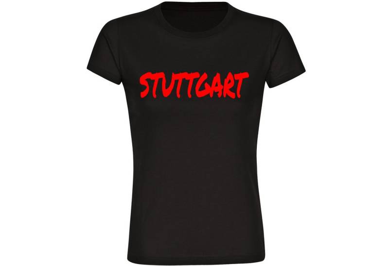 multifanshop T-Shirt Damen Stuttgart - Textmarker - Frauen von multifanshop