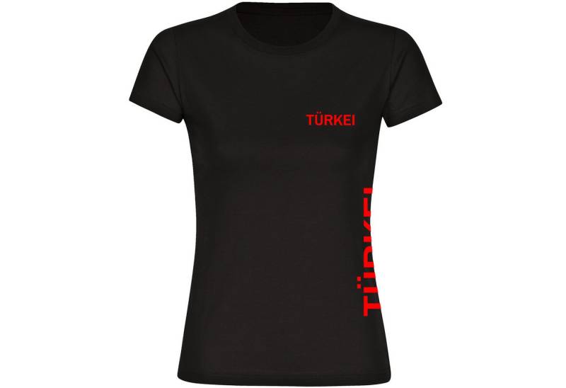 multifanshop T-Shirt Damen Türkei - Brust & Seite - Frauen von multifanshop