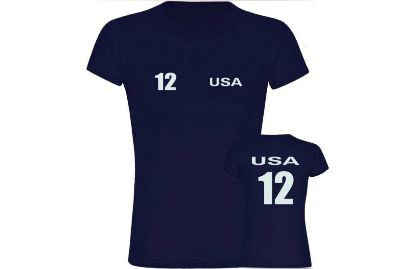 multifanshop T-Shirt Damen USA - Trikot 12 - Frauen von multifanshop