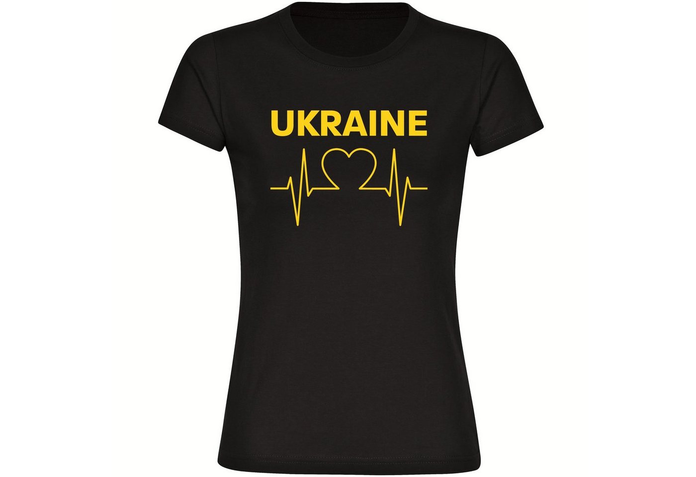 multifanshop T-Shirt Damen Ukraine - Herzschlag - Frauen von multifanshop