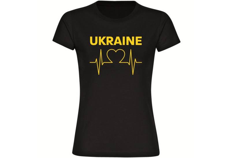 multifanshop T-Shirt Damen Ukraine - Herzschlag - Frauen von multifanshop