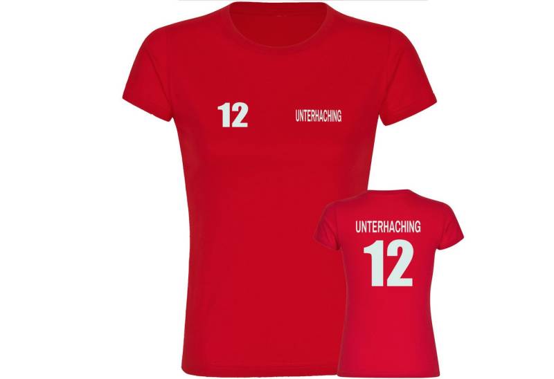 multifanshop T-Shirt Damen Unterhaching - Trikot Nummer 12 - Frauen von multifanshop