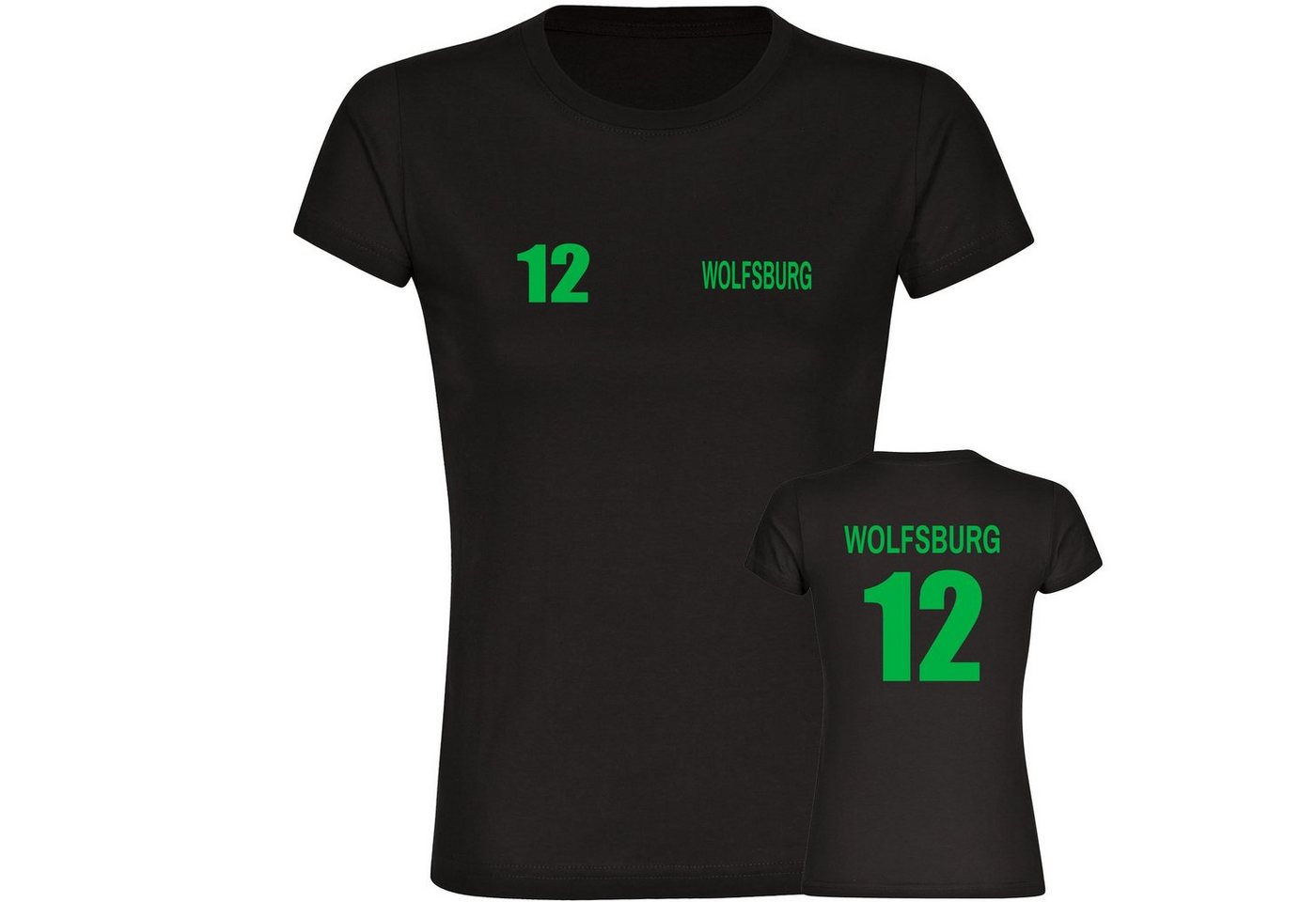 multifanshop T-Shirt Damen Wolfsburg - Trikot 12 - Frauen von multifanshop