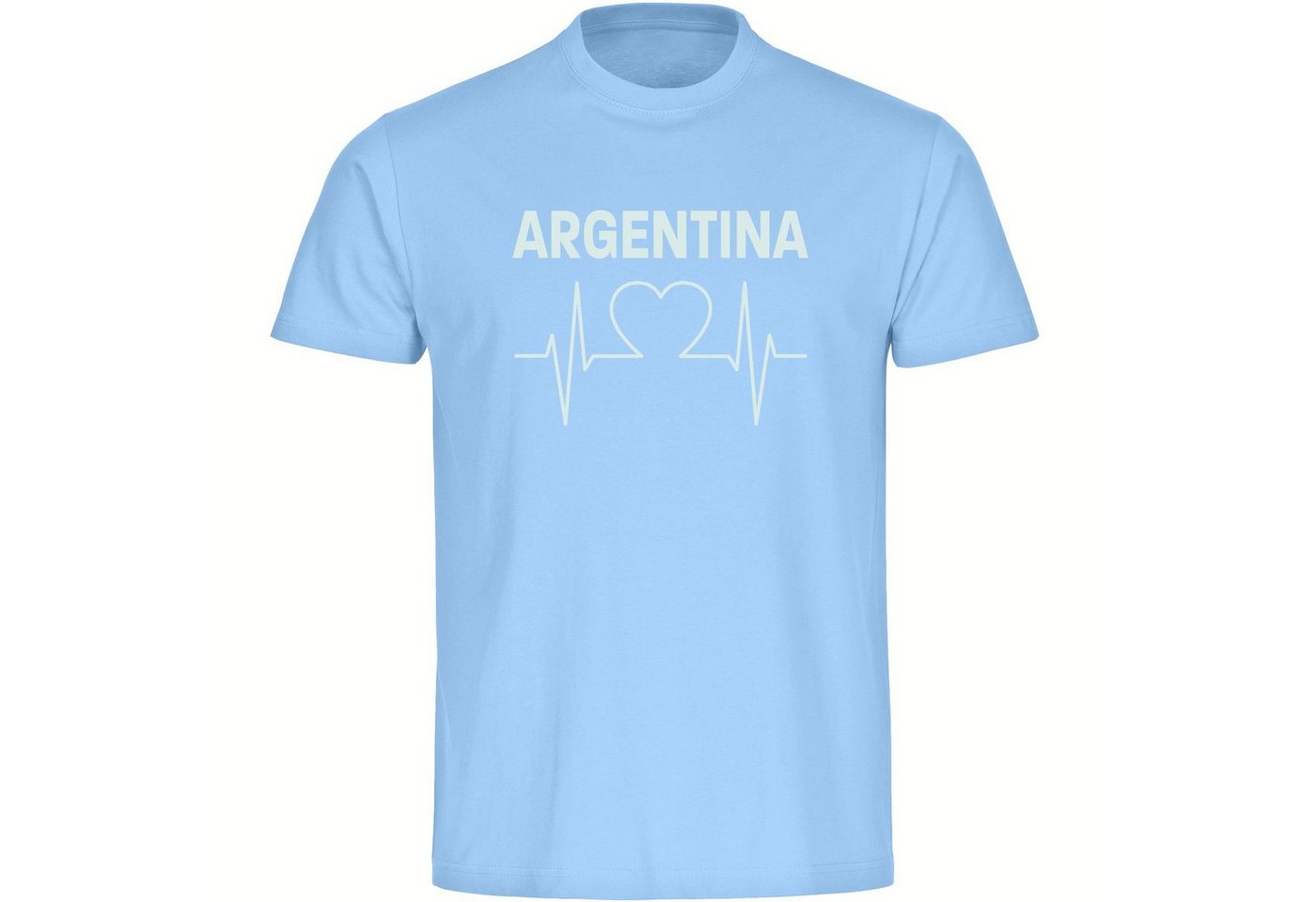 multifanshop T-Shirt Herren Argentina - Herzschlag - Männer von multifanshop