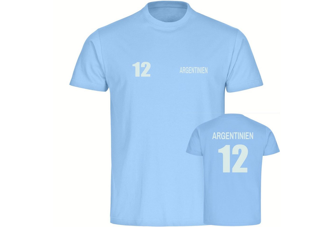 multifanshop T-Shirt Herren Argentinien - Trikot 12 - Männer von multifanshop